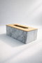 Hermia Soporte para Servilletas BU0117 Blanco y Roble